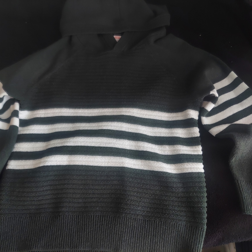 Cat & Jack Green Hooded Knit Sweater- SIze 5T